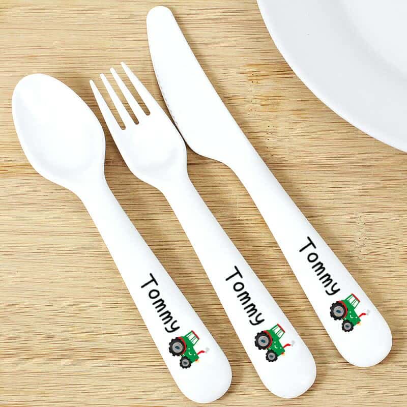 Personalised 3 Piece Plastic Cutlery Set