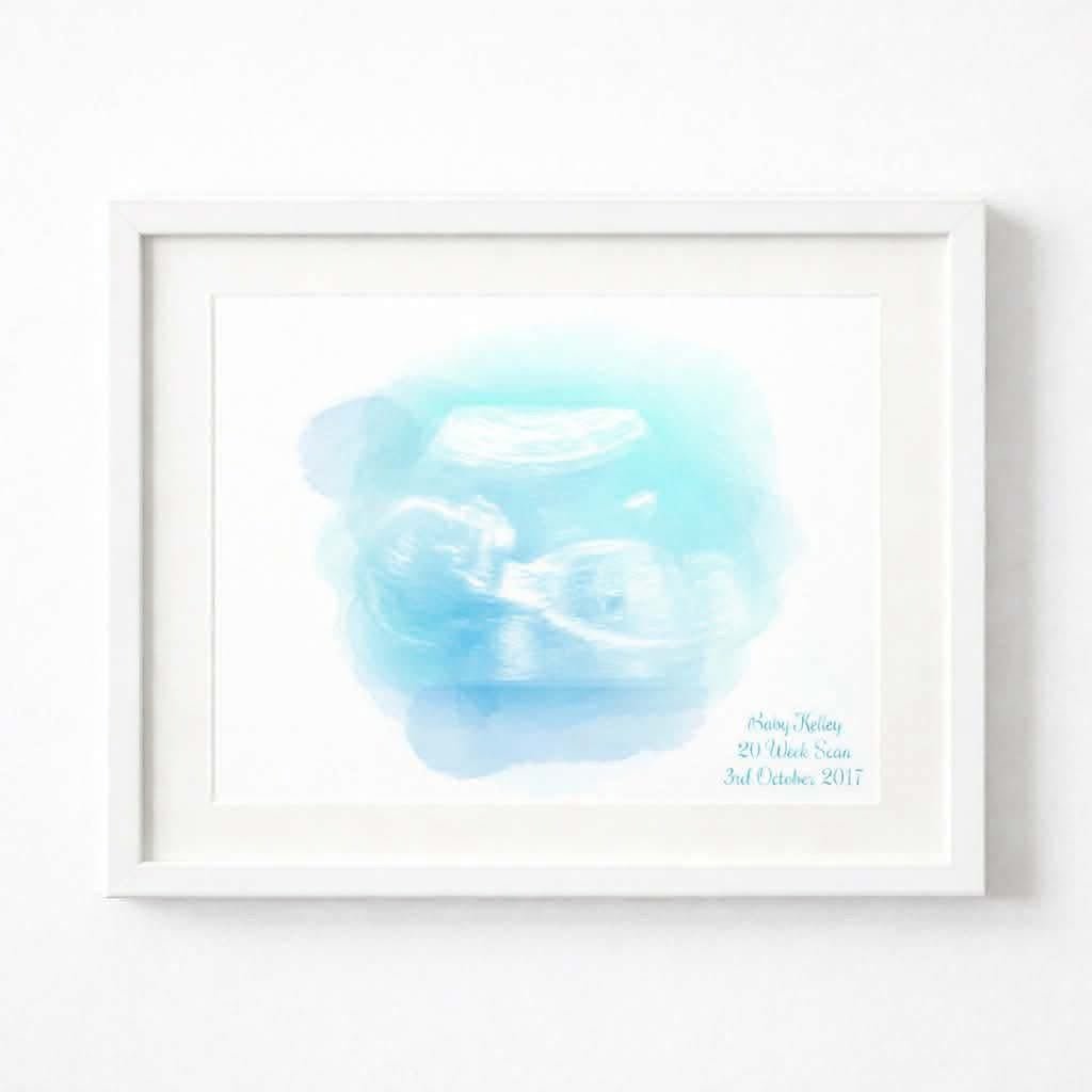 Personalised Baby Scan Wall Art