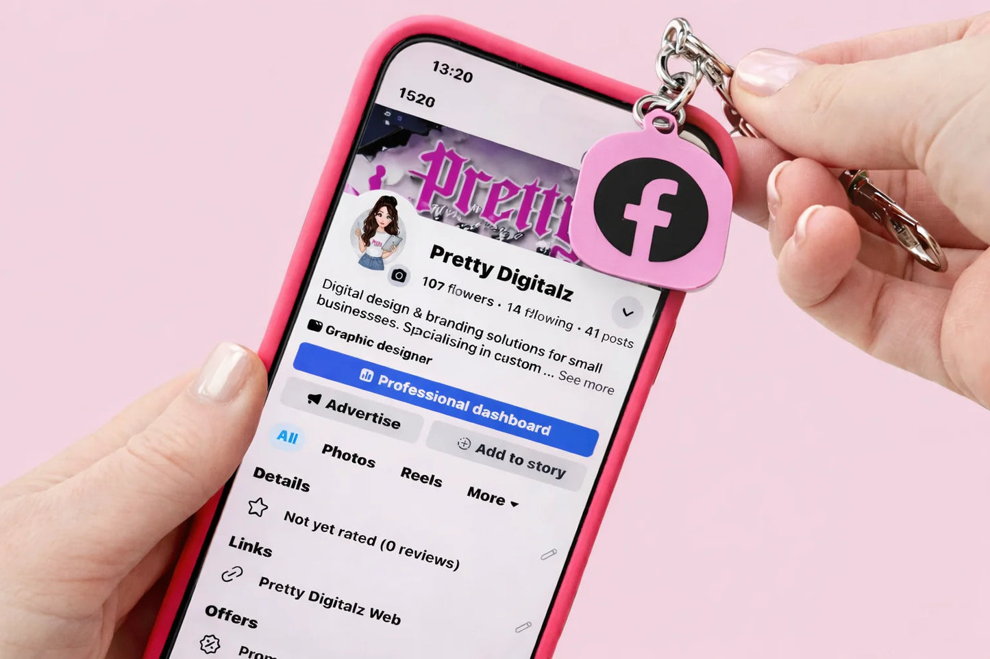 NFC Social Media Keychain