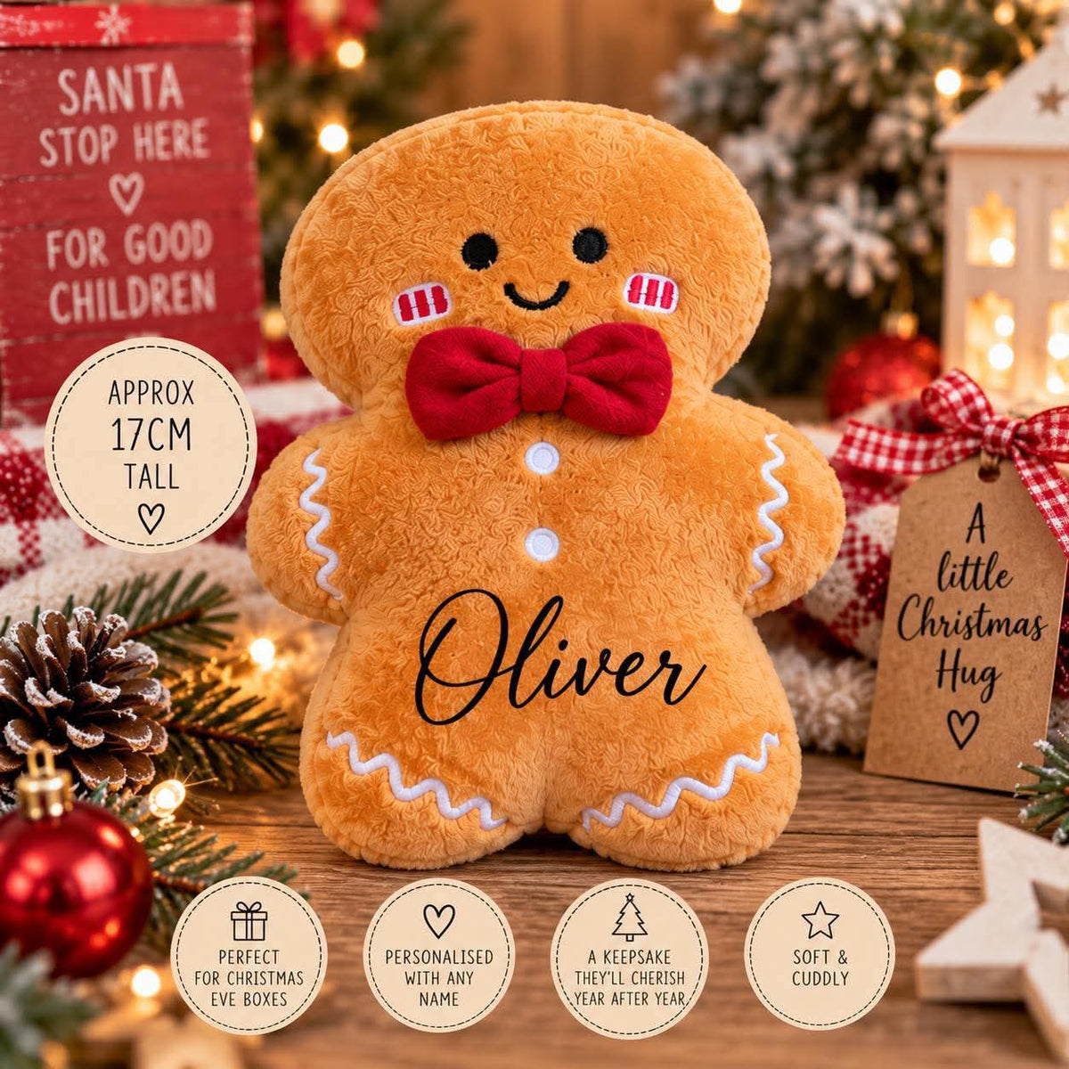 Personalised Gingerbread Man Plush