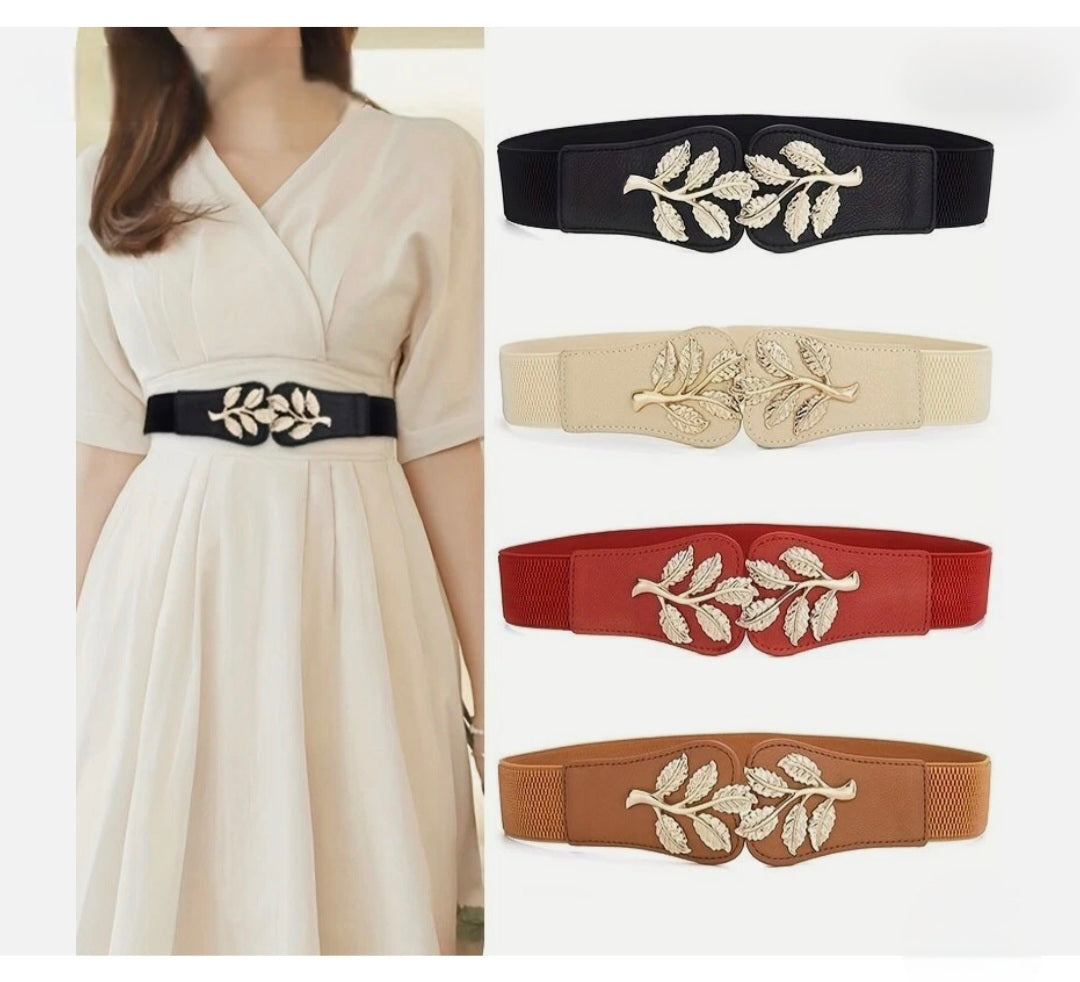 Womens Wide Elastic Dress Belt