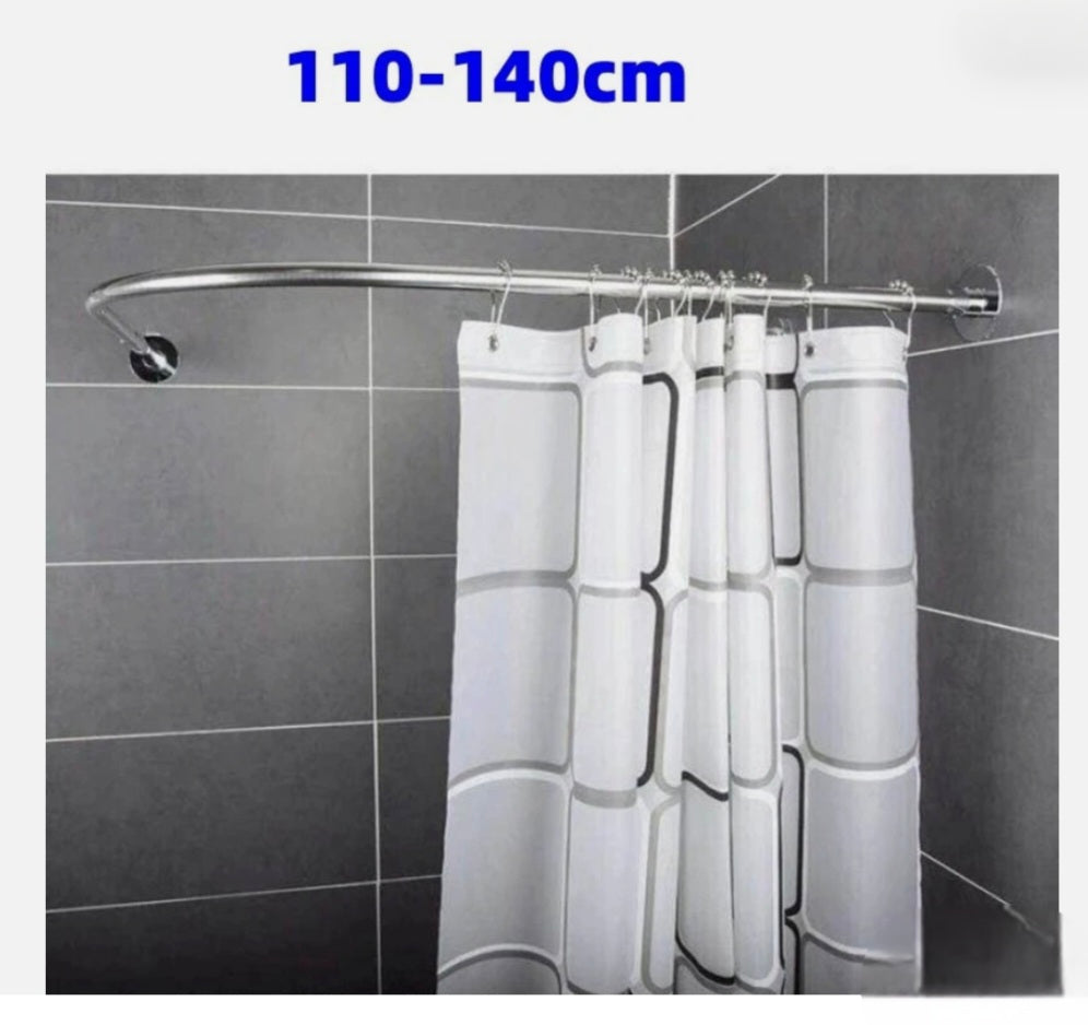 Corner Shaped Bathroom Curtain Pole