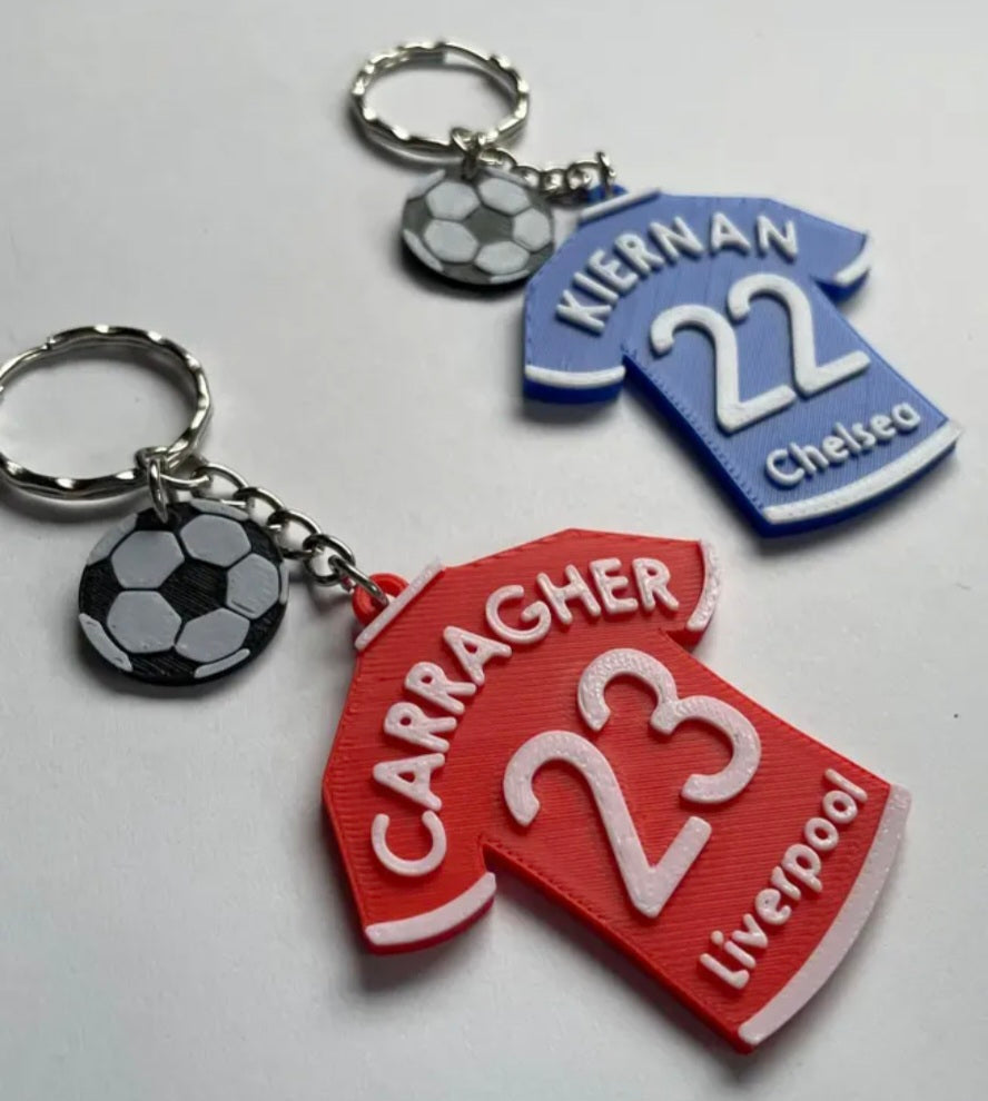 Personalised Football Keyrings