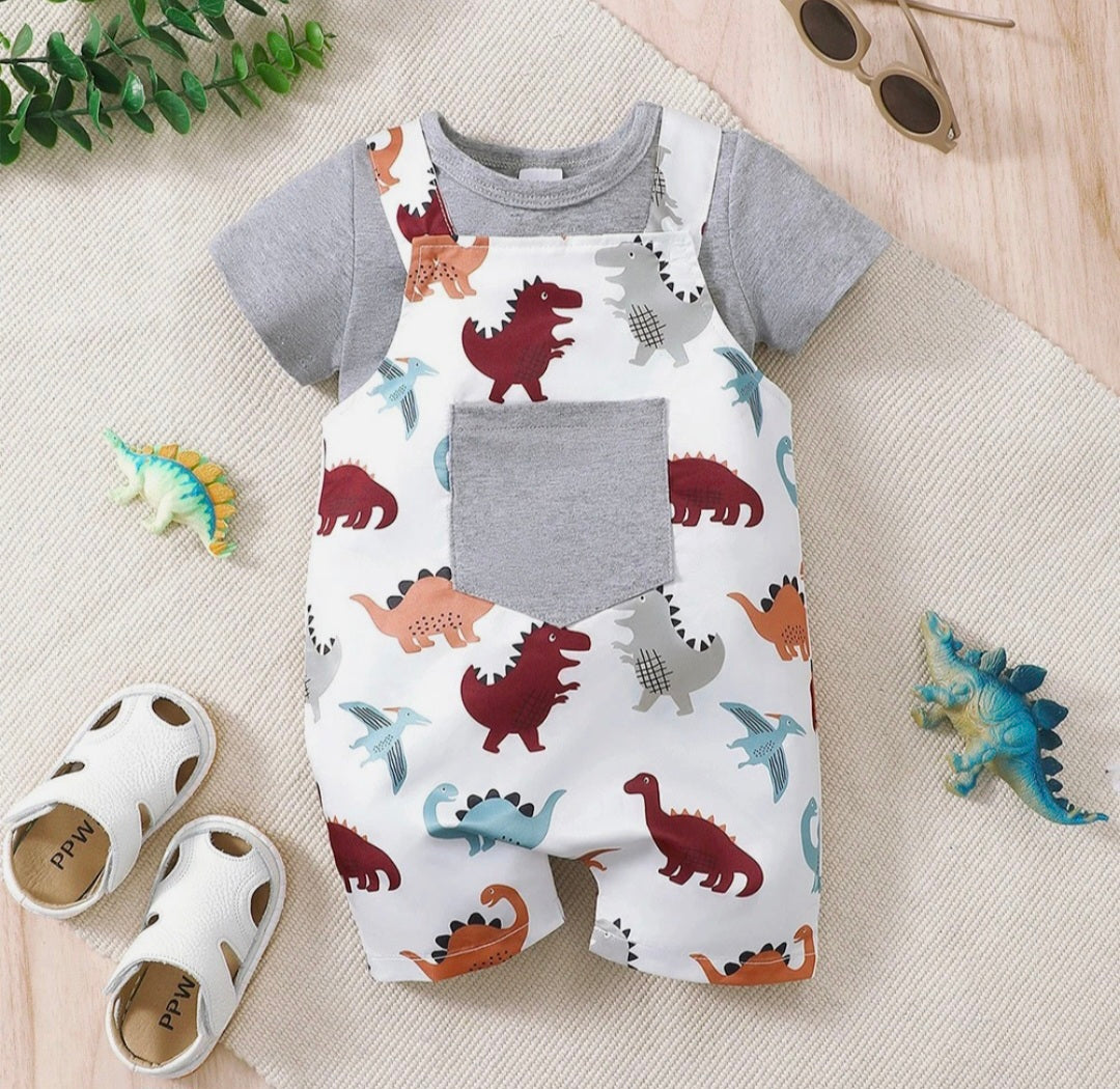 Dino Dungarees Outfit