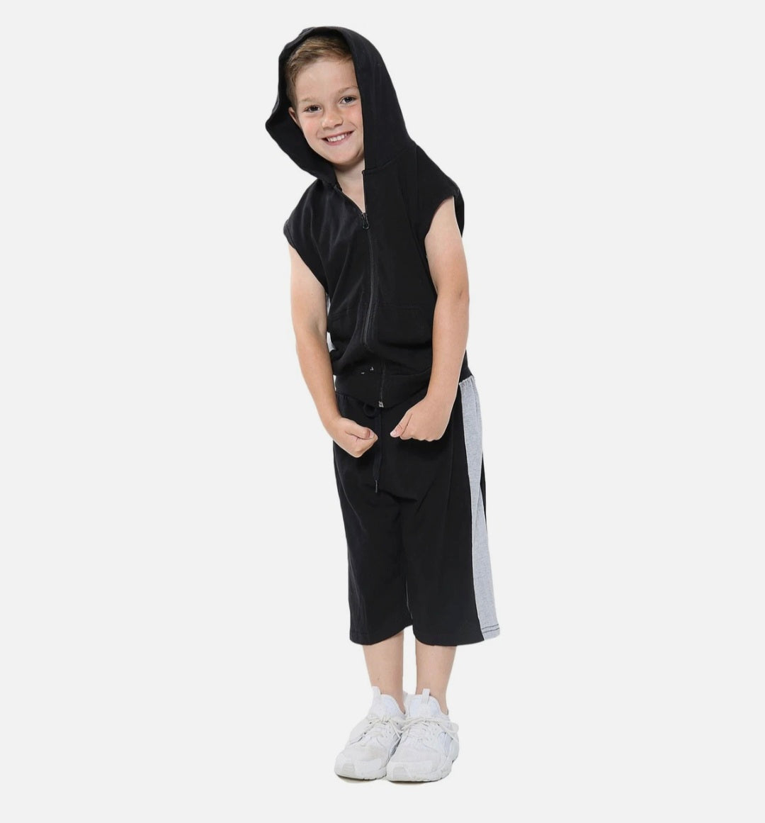 Boys Hooded Zip Top & Shorts