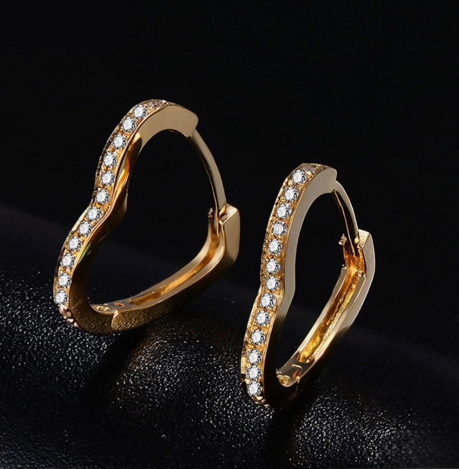 9ct Gold Filled Heart Earrings