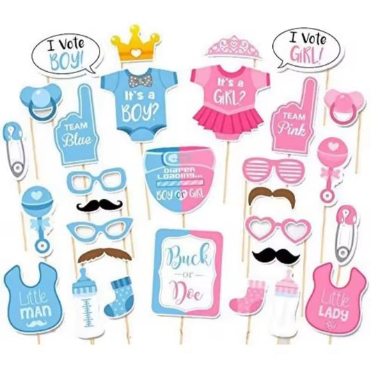 Gender Reveal Photo Props