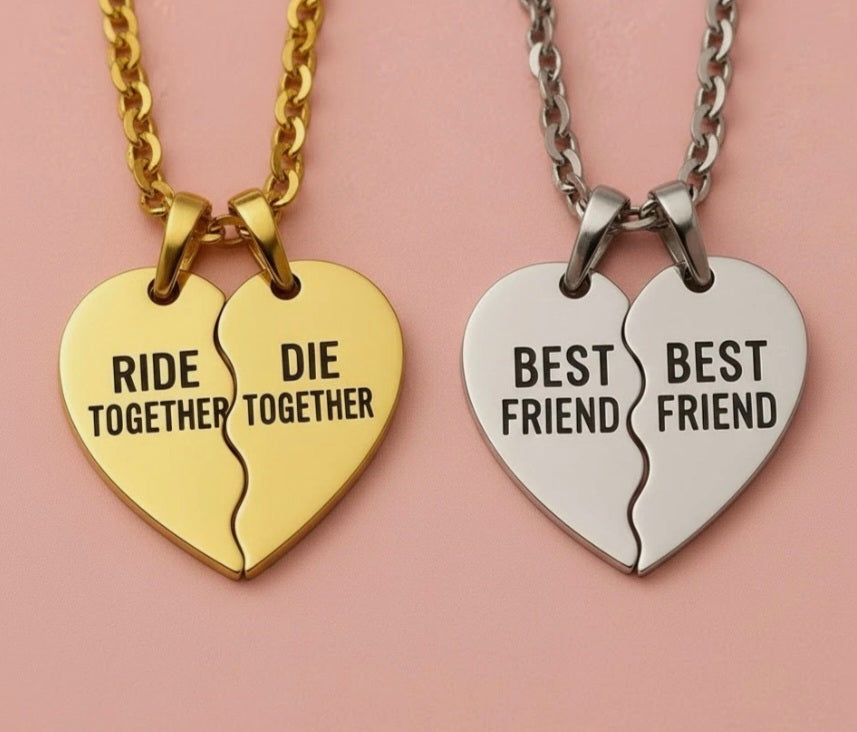 Split Heart Personalised Necklace
