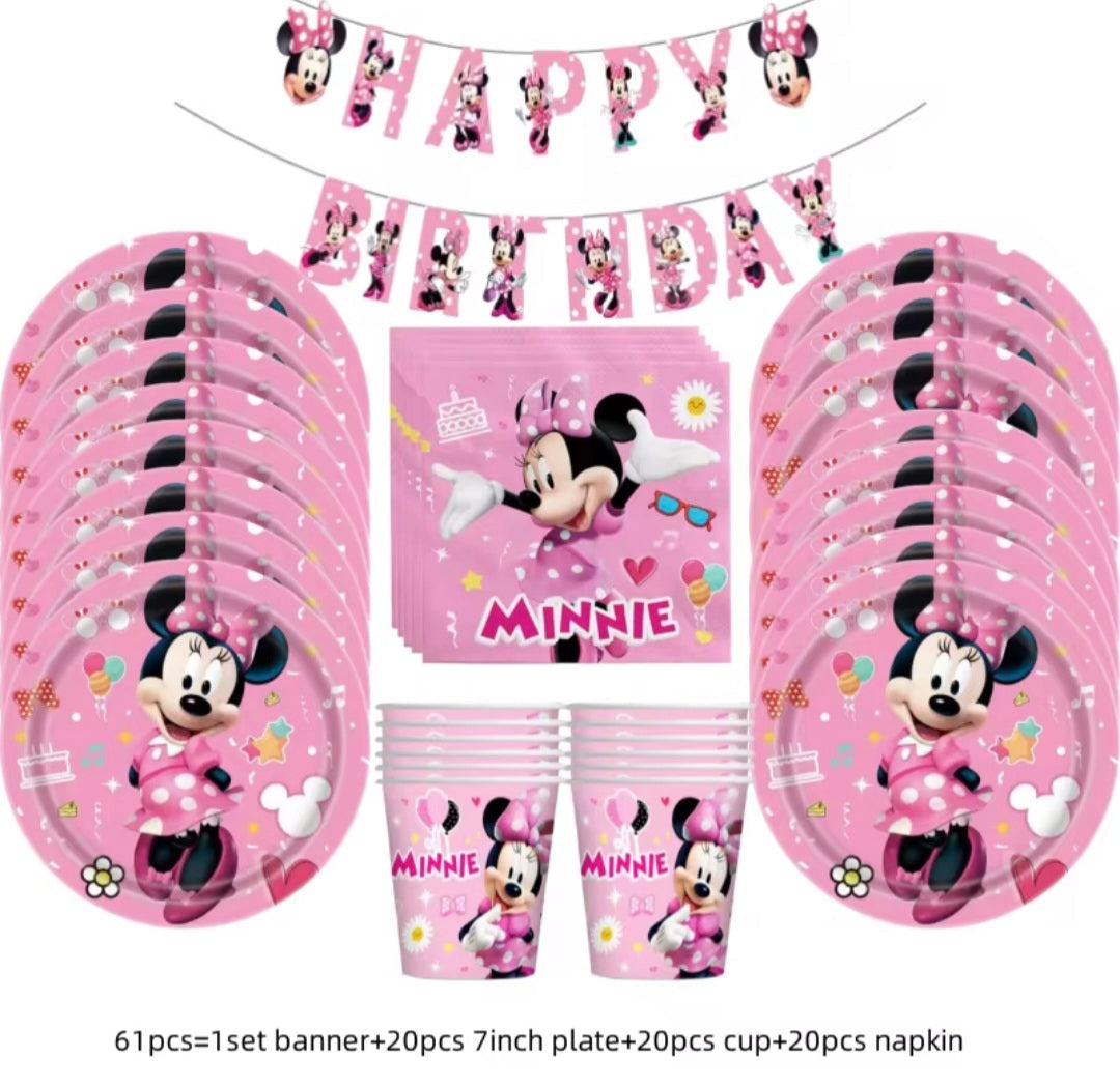 Girl Mouse Party Bundle 61Pcs