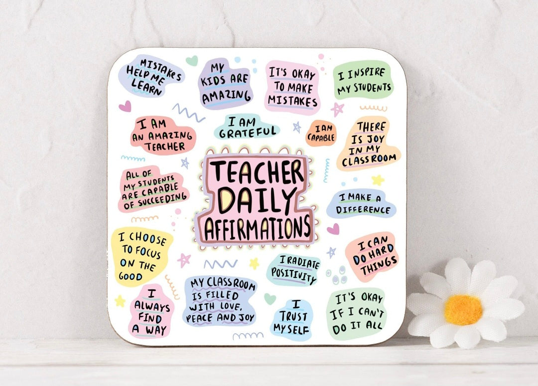 Teacher Affirmations Coaster