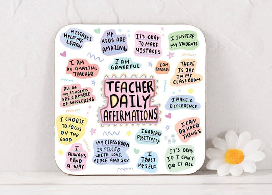 Teacher Affirmations Coaster