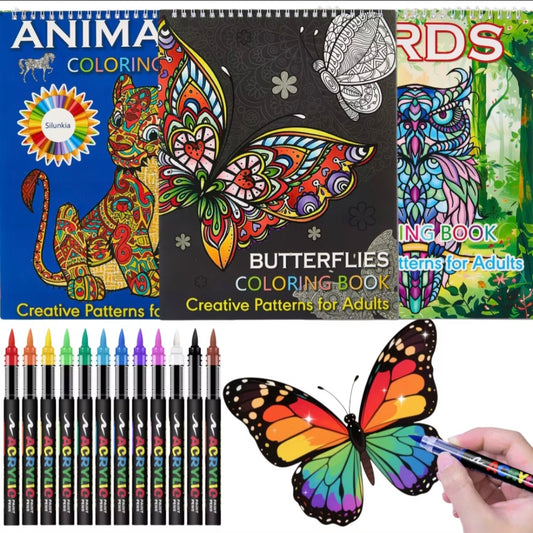 Colouring Book & Pens