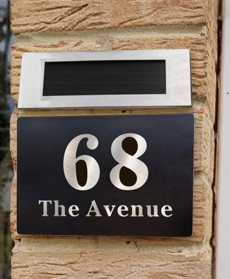 Personalised Solar Light Door Sign
