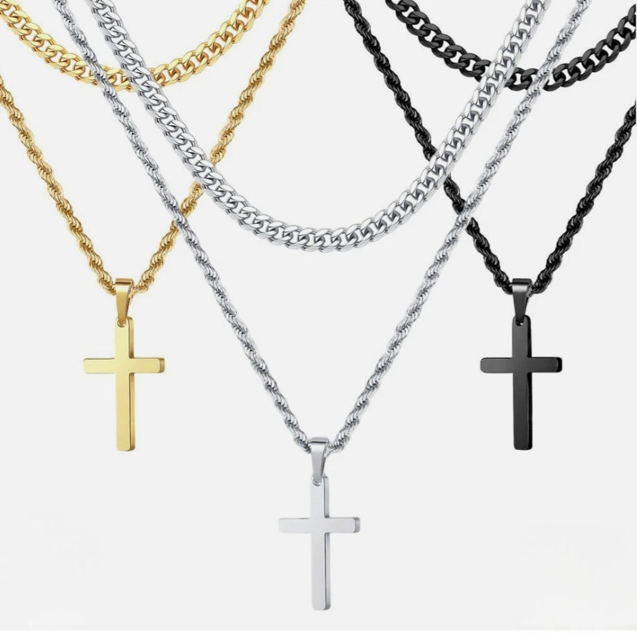 2 Piece Cross Necklace