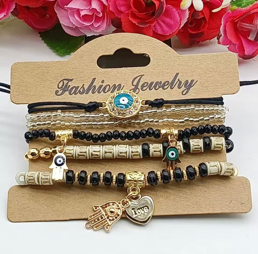 Evil Eye Bracelet Set