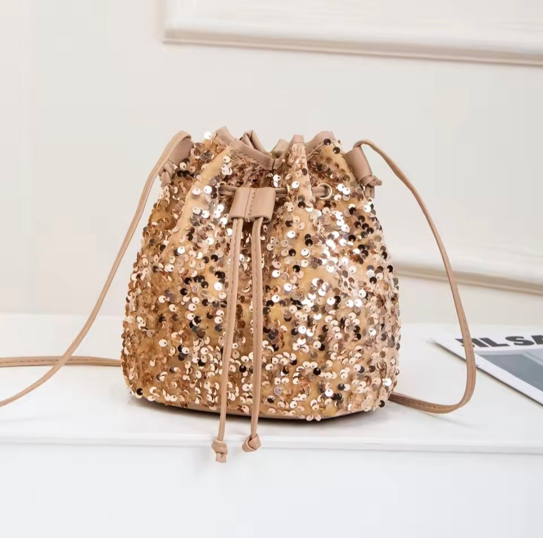 Sequin Bucket Bag