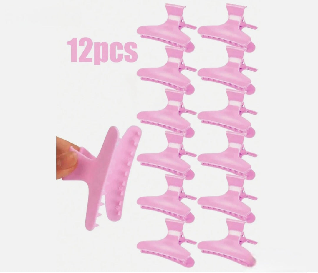 Butterfly Hair Clips Set Of 12