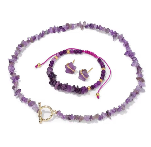 Crystal Chip Jewellery Set