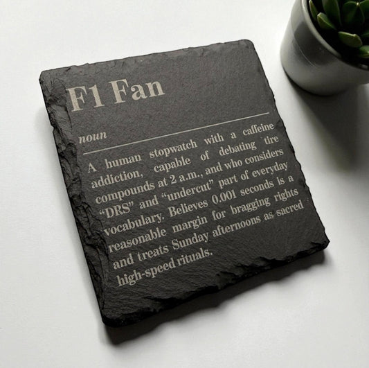 F1 Fan Slate Coaster