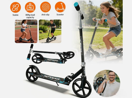 Kids Scooter With Height Adjustable Handle Bars