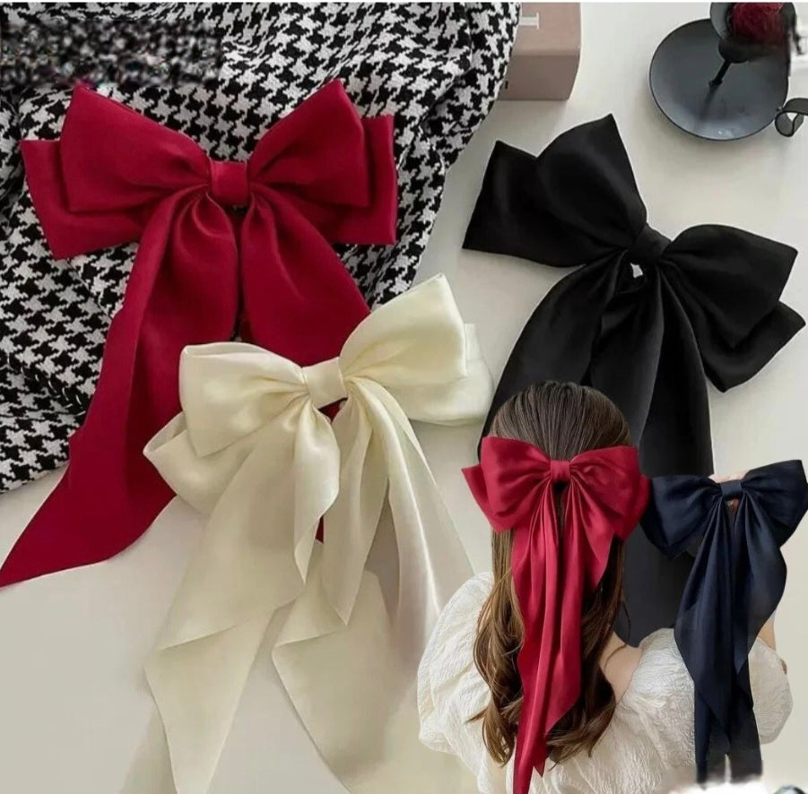 French Big Bow Hair Clip