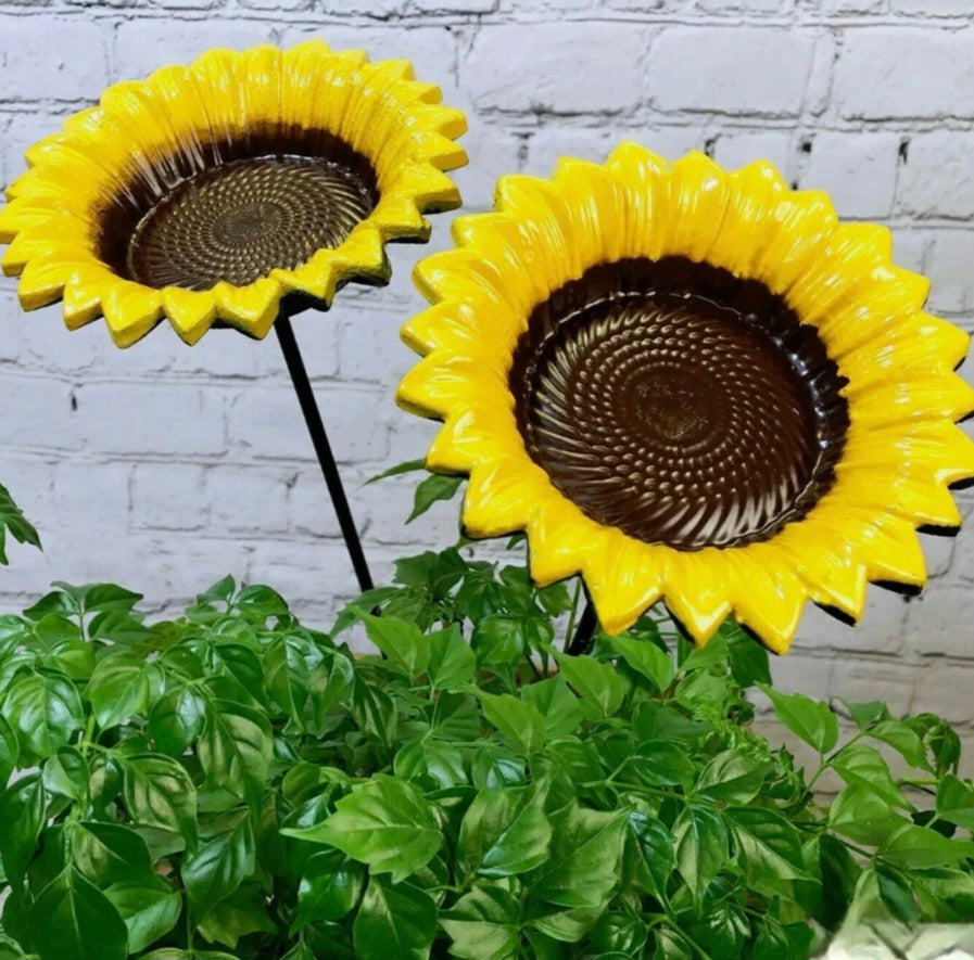 Sunflower Bird Feeder/Bath x 2