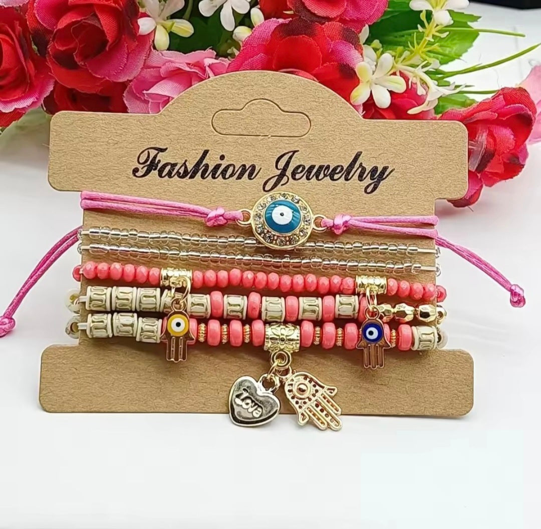 Evil Eye Bracelet Set