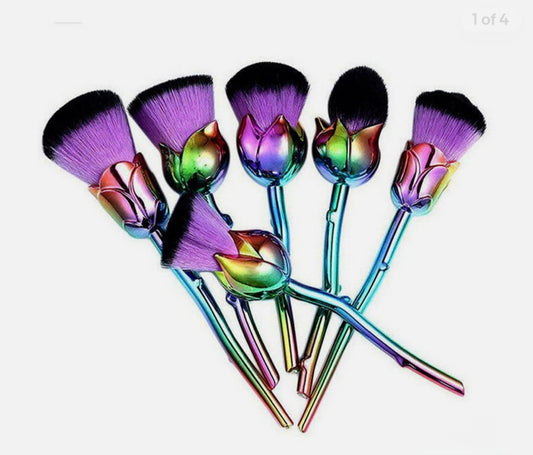 Rose Makeup Brush Set