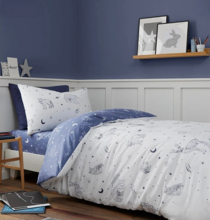 Star Rabbit Reversible Single Bed Set