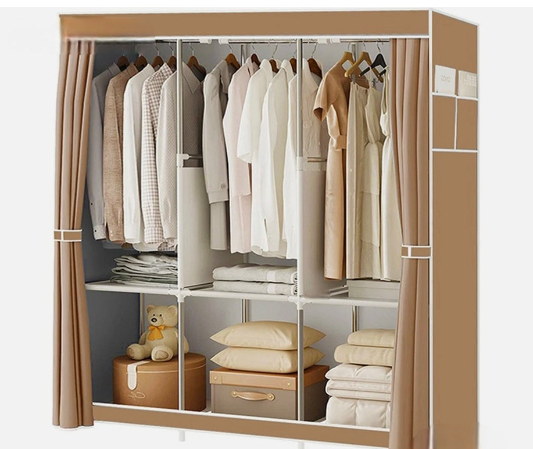 Large Fabric Canvas Wardrobe
