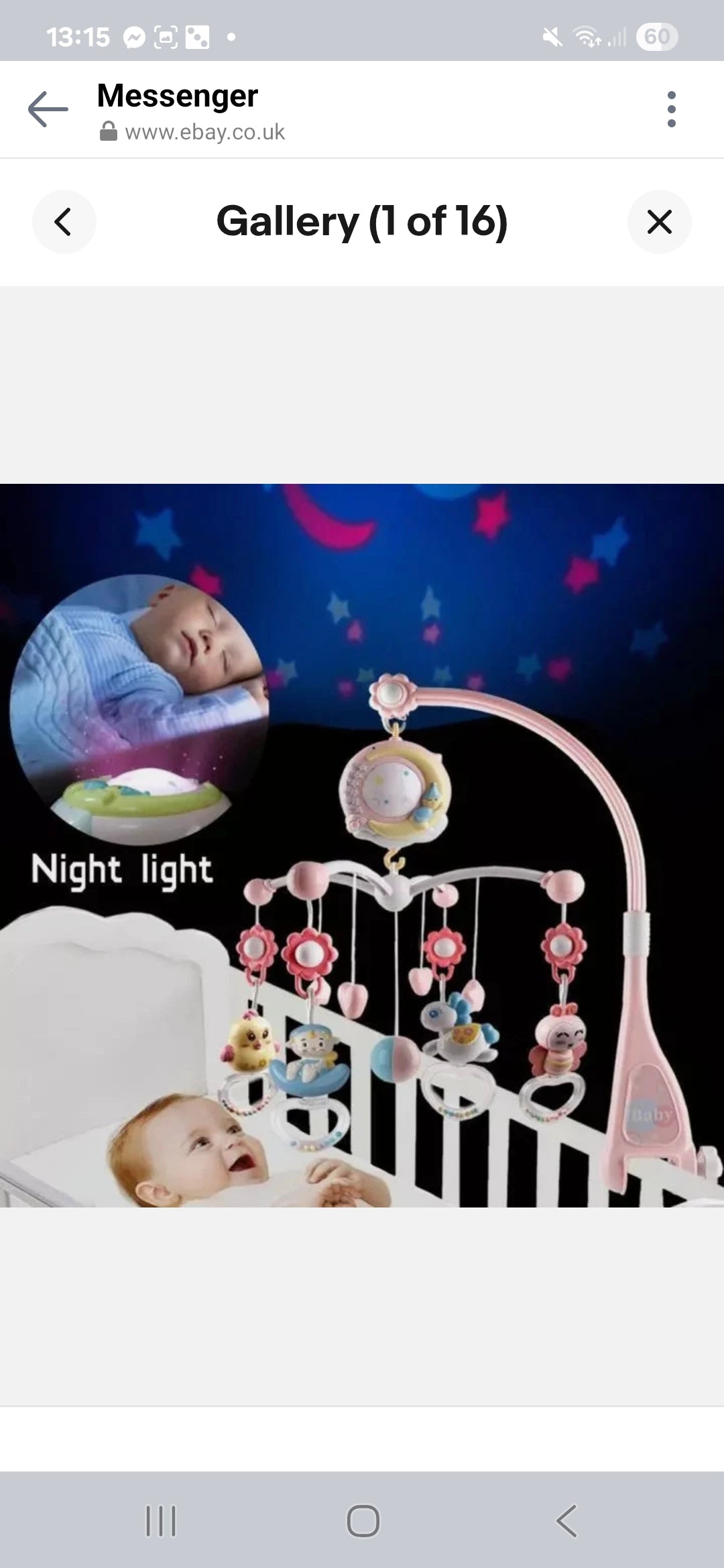 Baby Cot Musical Mobile