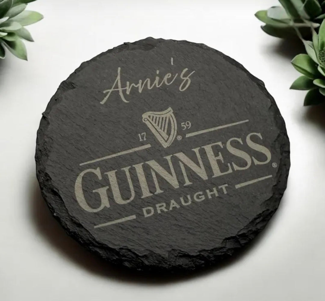 Personalised Guinness Slate Coaster