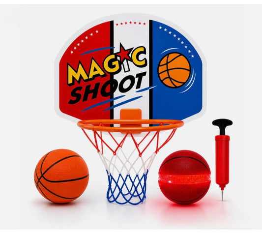 Over The Door Basketball Hoop With 2 Balls