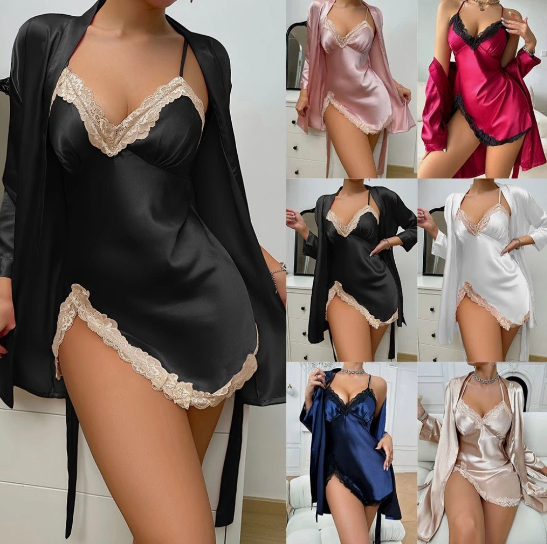 Satin Silk Lingerie Set
