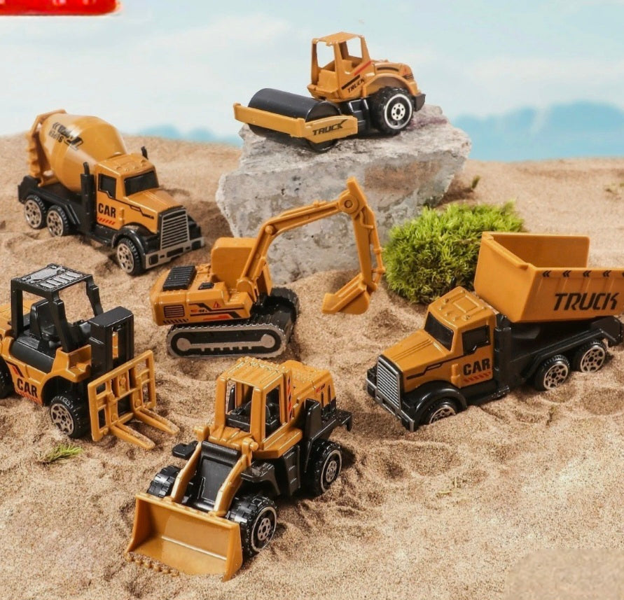 6 Piece Digger/Bulldozer Set