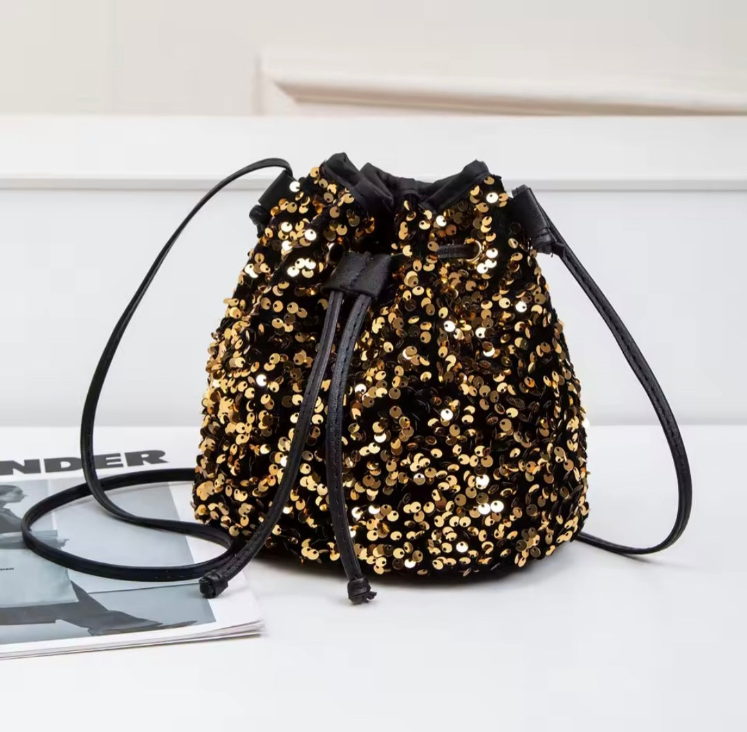 Sequin Bucket Bag