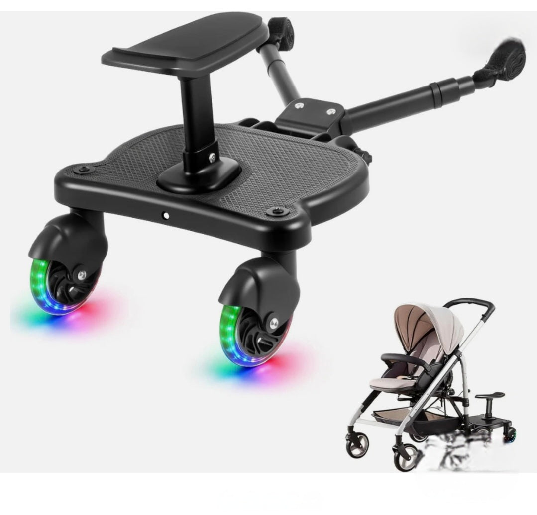 Universal Buggy Board With Seat And Led Lights