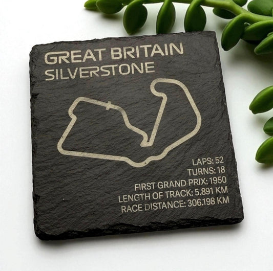 Race Track Slate Coaster