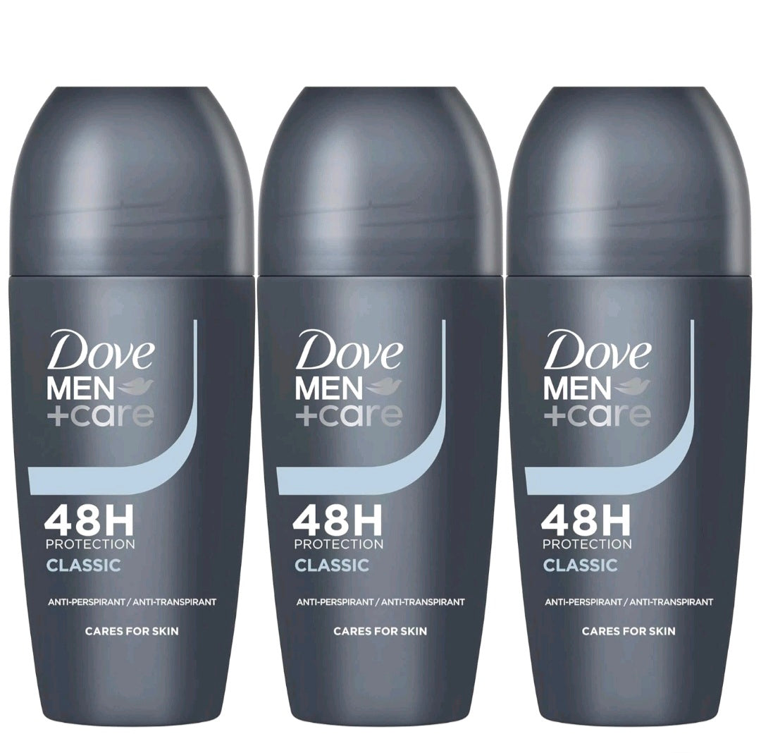Dove Men Roll On Deodrant X 3