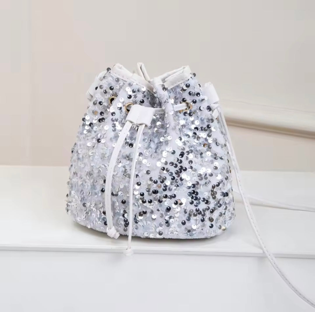 Sequin Bucket Bag