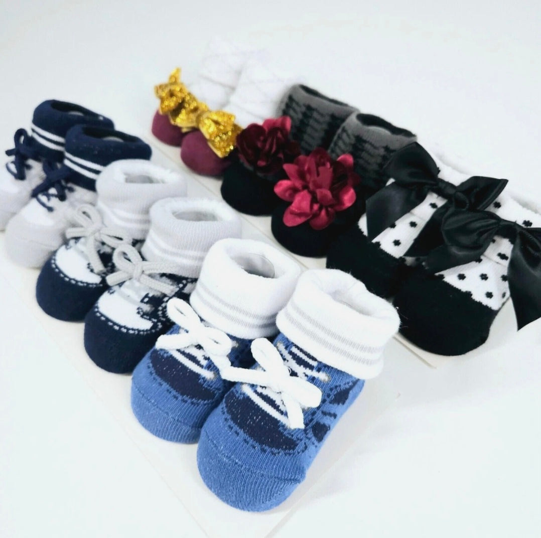 Baby Shoes 0-9M 3Pck