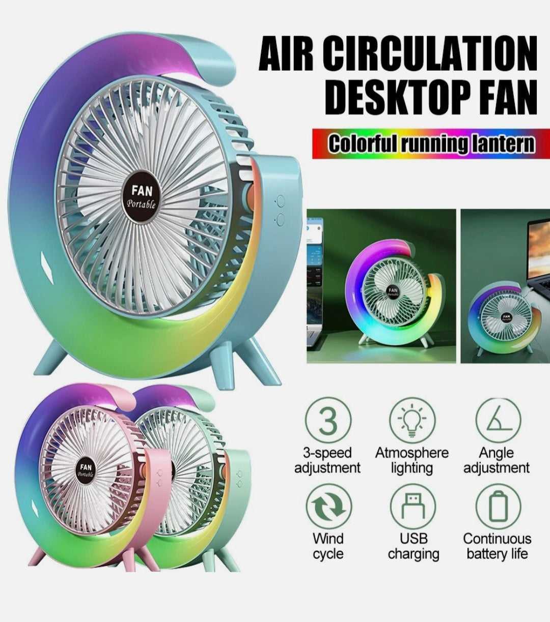 LED Desk Fan