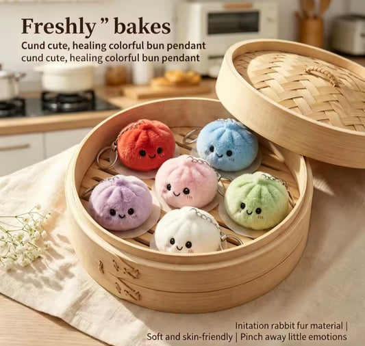 Plush Dumpling Keyring