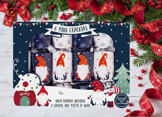 6 Mini Gonk Christmas Crackers