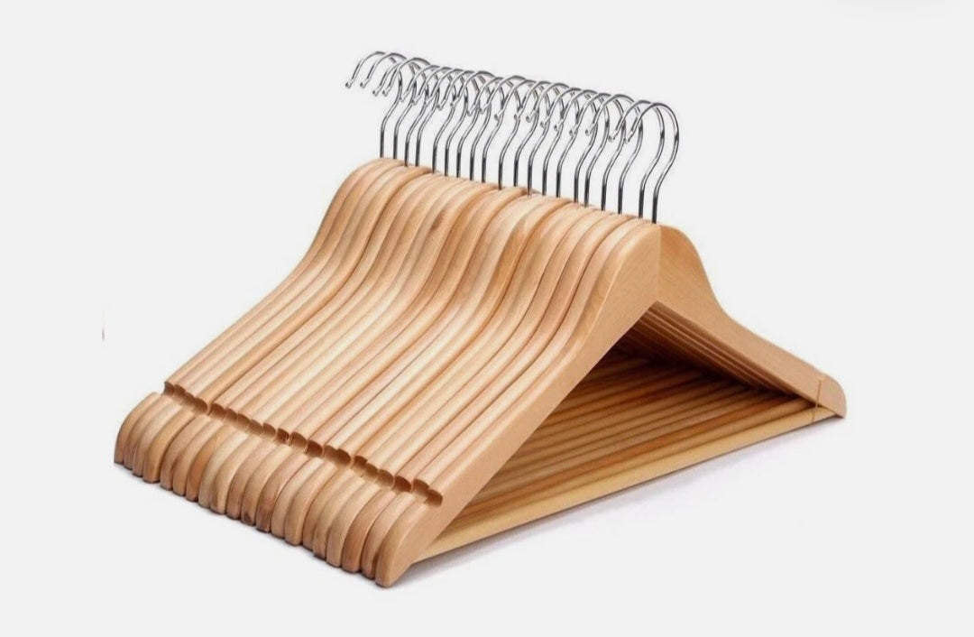 10 Large Wooden Hangers
