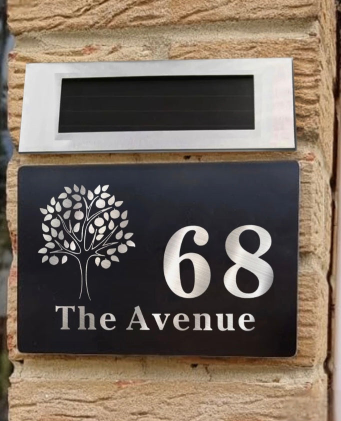 Personalised Solar Light Door Sign