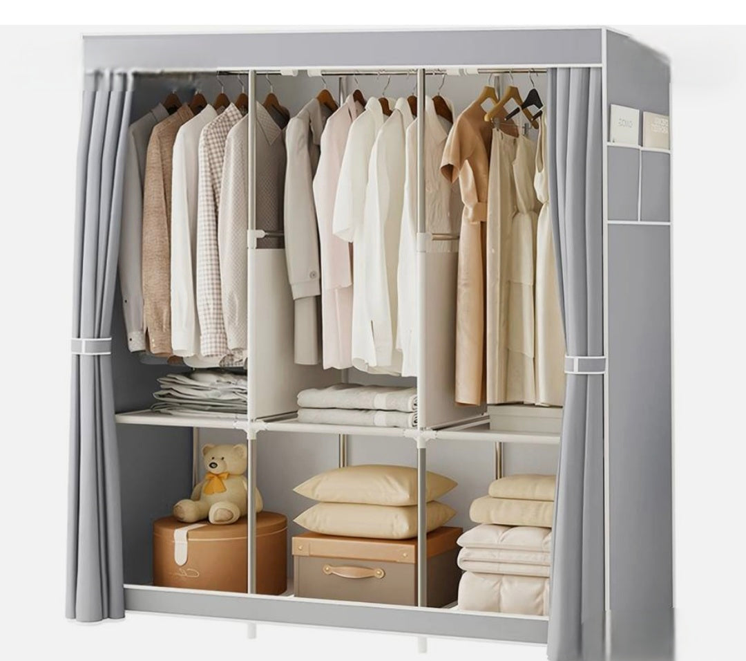 Large Fabric Canvas Wardrobe