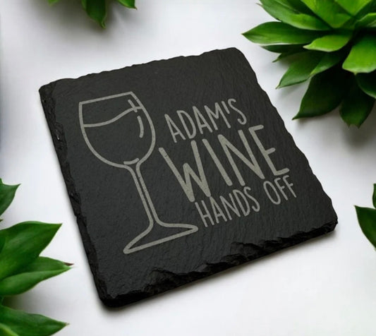 Personalised Wine Slate Coaster