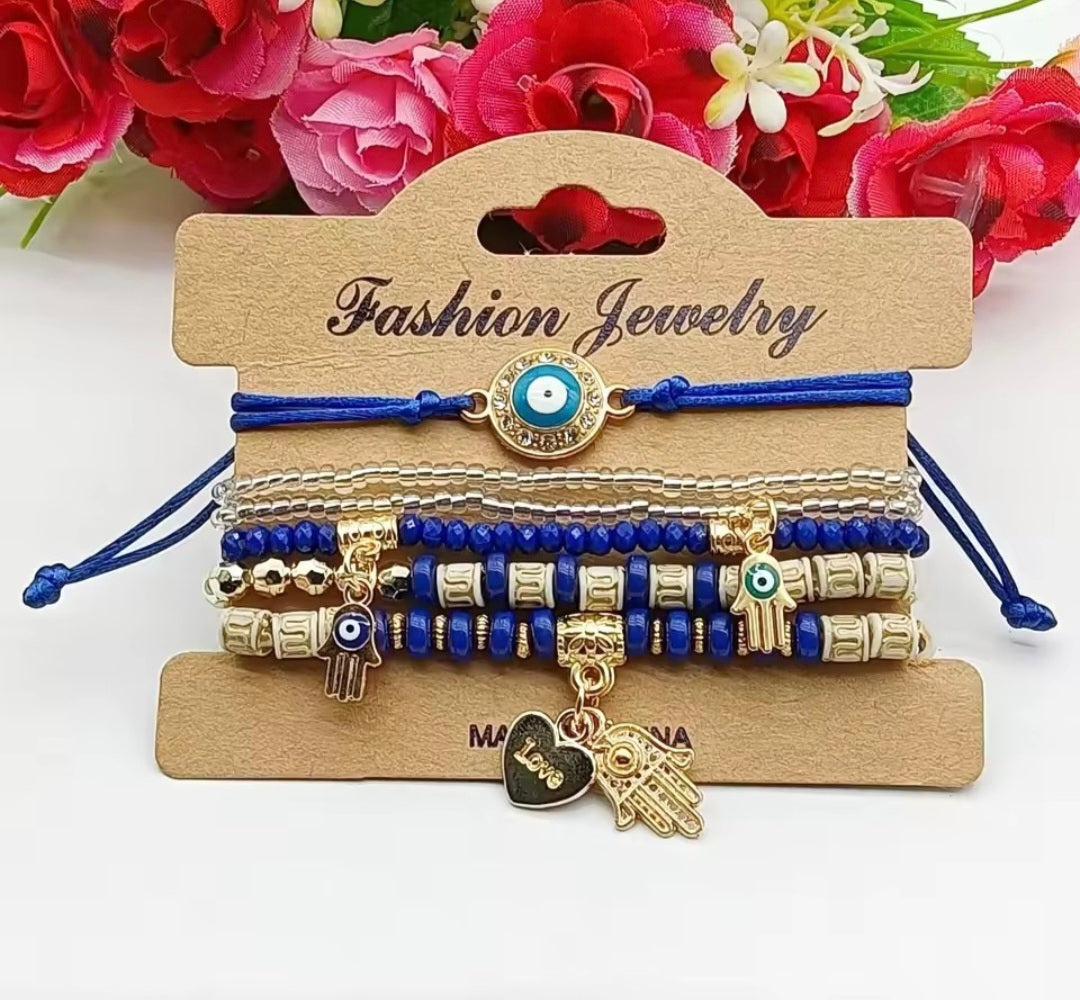 Evil Eye Bracelet Set