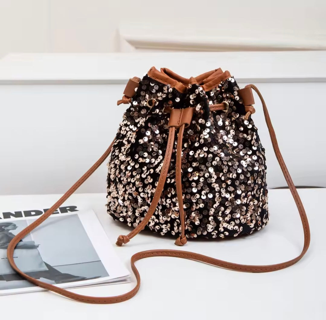 Sequin Bucket Bag